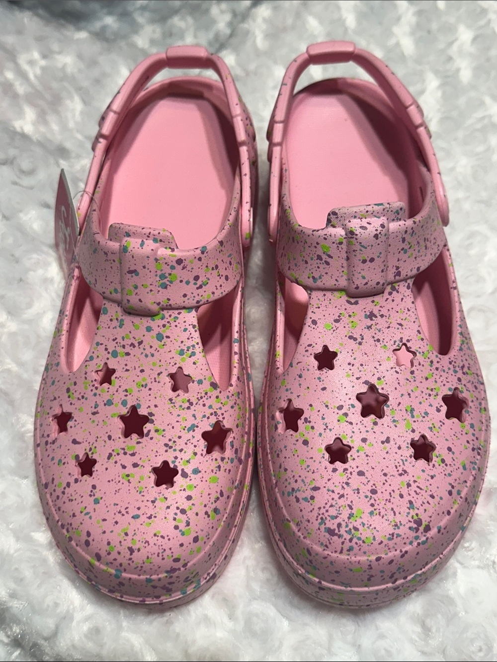 Justice Pink Star-Cut Splash Sandals